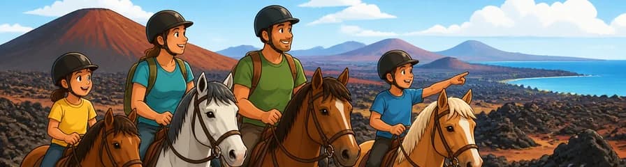 Recorrido a caballo por el paisaje volcánico de Lanzarote