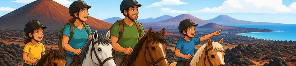 Recorrido a caballo por el paisaje volcánico de Lanzarote