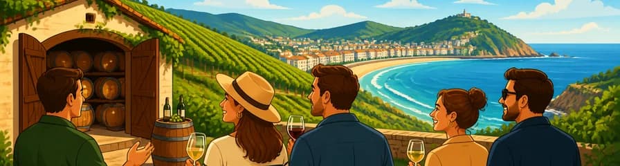 Recorrido Privado por una Bodega Familiar con Ruta Guiada por la Costa Vasca