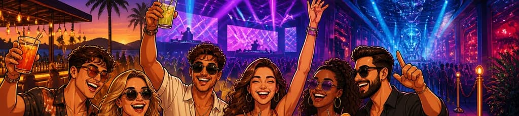 Recorrido por los clubes de Ibiza con entrada a Hï Ibiza y consumiciones gratuitas
