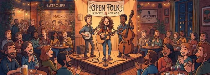 Sesión de música folk en vivo
