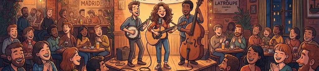 Sesión de música folk en vivo