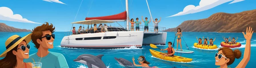 Travesía en catamarán por Puerto del Carmen con actividades acuáticas
