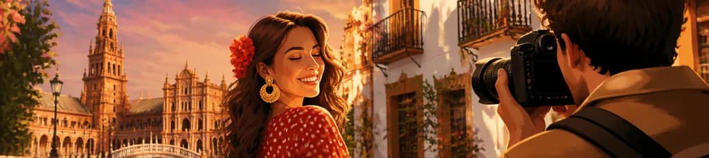 Sesión de fotos con estilo cinematográfico en Sevilla