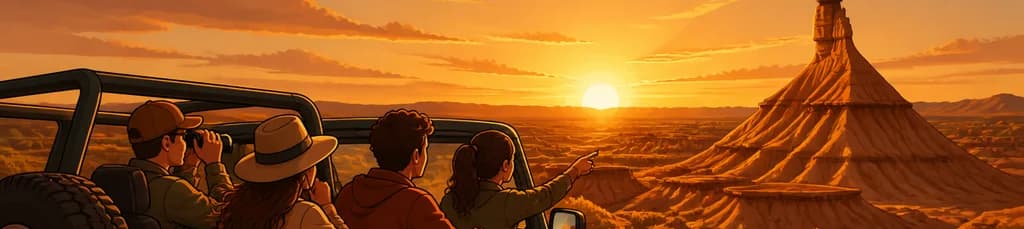 Recorrido en 4x4 por las Bardenas Reales al atardecer: la hora dorada