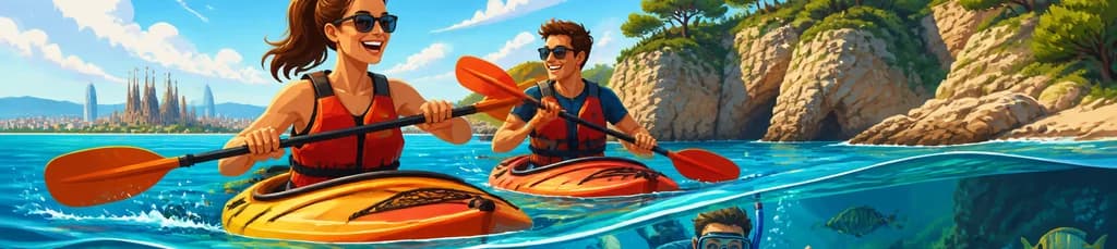Aventura de un día: kayak y snorkel en la Costa Brava con salida privada desde Barcelona