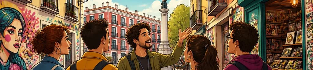 Descubre Malasaña: Un recorrido privado y personalizado por el arte urbano y la cultura local con un guía experto