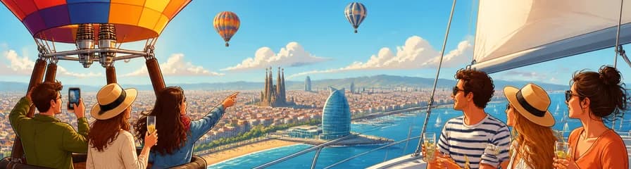 Emocionante travesía en globo aerostático y velero con salida desde Barcelona