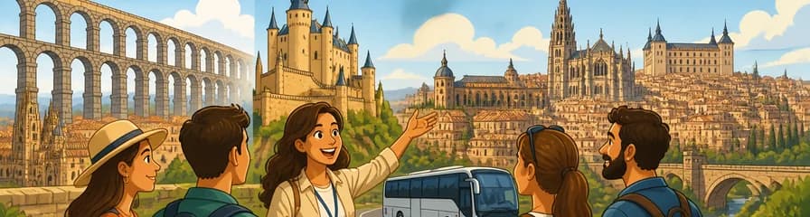 Excursión con guía y traslados a Segovia y Toledo desde Madrid