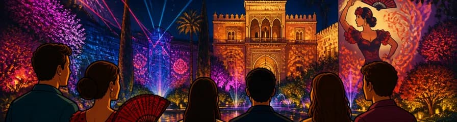 Naturaleza Encendida: Un viaje luminoso a través de Carmen en el Alcázar de Sevilla